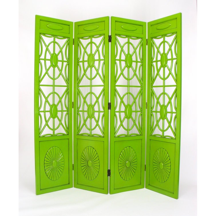 Bungalow Rose 72'' W x 78'' H 4 Panel Folding Room Divider Wayfair